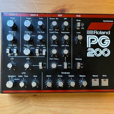 Roland JX-3P 61-Key Programmable Preset Polyphonic Synthesizer with PG-200 Programmer 1983 - 1985 - Black image 2