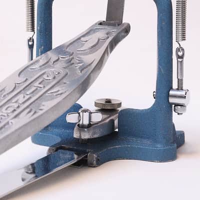 Slingerland AA Bass Drum Pedal, Ball Bearing Action, Scroll Footboard, Blue Textured Finish - 1959 to '60 image 19