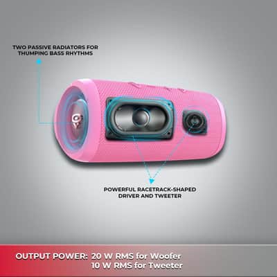 Cerwin-Vega VEGAMINI VMPNK Portable Bluetooth Hand Held Speaker with Strap,Pink image 2