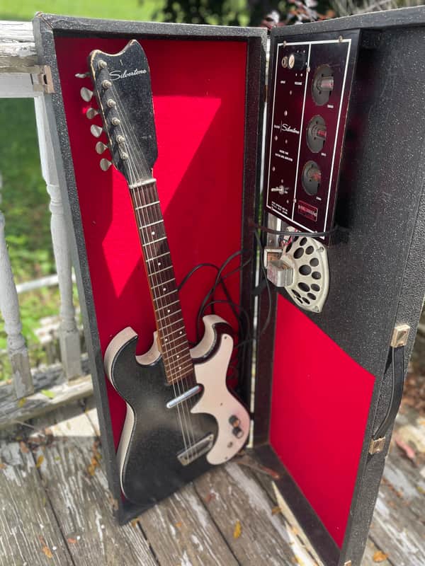 1964 Silvertone 1448 with Amp/ Case image 1