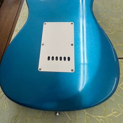 Assassin Stratocaster style electric guitar. - Blue Sparkle. image 20