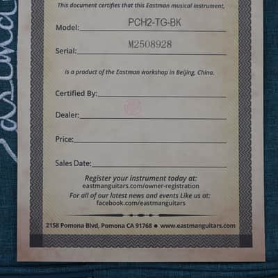 Eastman PCH2-TG Travel Guitar - Black image 10