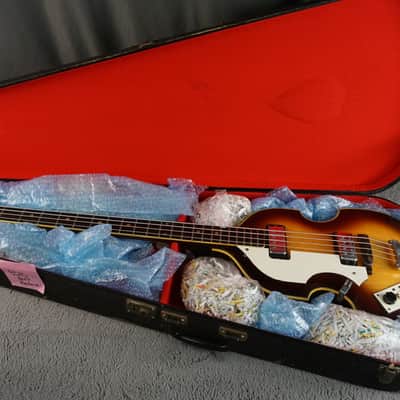 Greco Violin Bass Vintage - Sunburst Semi-Hollow Lefty image 24