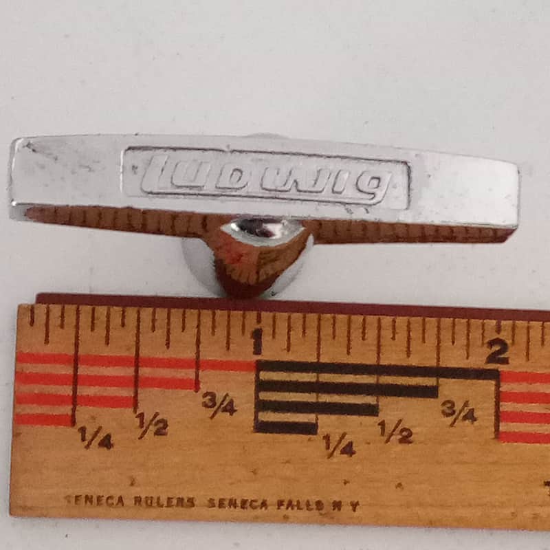 Ludwig 5/16-18 Block Logo Wing-Nut T-Handle Chrome Rocker Classic Maple Female80 image 1