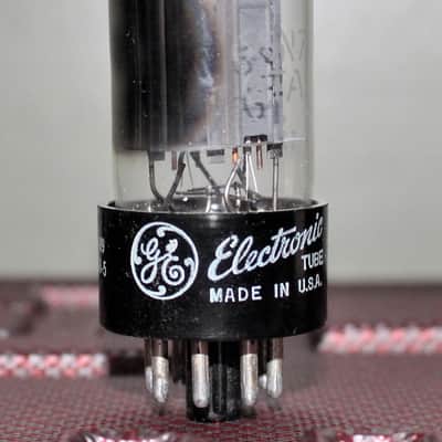 GE 6SN7GTA 6SN7GT TIGHT BALANCE SIDE D GETTER GRAY PLATE VINTAGE 1954 image 1