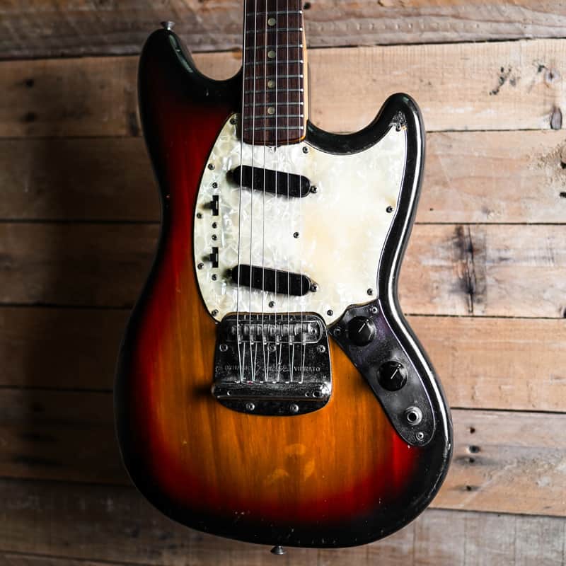 1973 Fender Mustang In 3 Tone Sunburst - Good