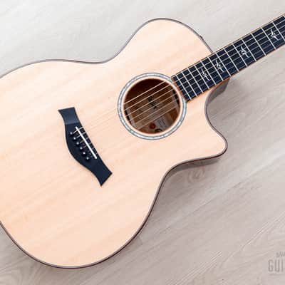 2023 Taylor Custom Grand Auditorium Acoustic Electric Guitar Trans Black w/ Lutz Spruce + Flame Maple image 1