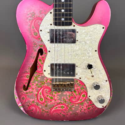 Fender Custom Shop 72' Reissue Telecaster Thinline - 2021 - Relic Pink Paisley image 2
