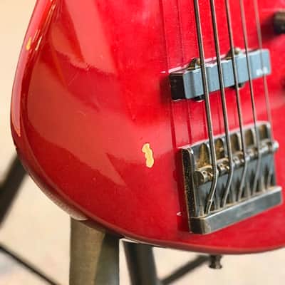 Guild Pilot SB-605 5-String Fretless Bass, Candy Red image 7