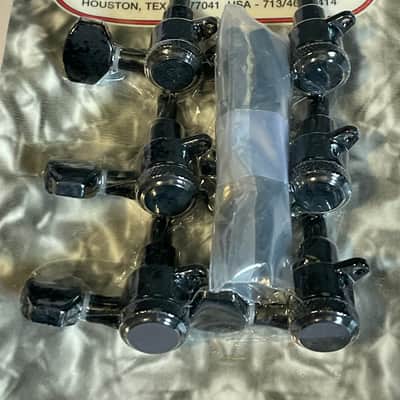 NEW - Allparts 6 In Line Mini Locking Tuners for Strat/Tele Black - TK7574-003 image 2