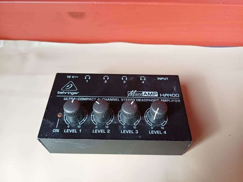 Behringer MicroAMP HA400 ultra-compact 4-channel stereo headphone amplifier image 1