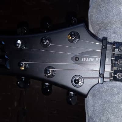 ESP LTD F Black metal Satin Black With ESP Case image 7