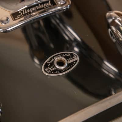 1970s Slingerland Black Chrome Drum Set 14x24 9x13 and 16x16 image 12