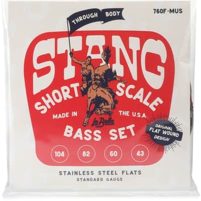La Bella 760F-MUS Stang Flatwound Short-scale Bass Strings- .043-.104 Light image 2