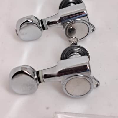 Schaller-Style Hanchang H C Mini-Button Tuners- 3+3 w/ Bushings- Chrome Finish image 5