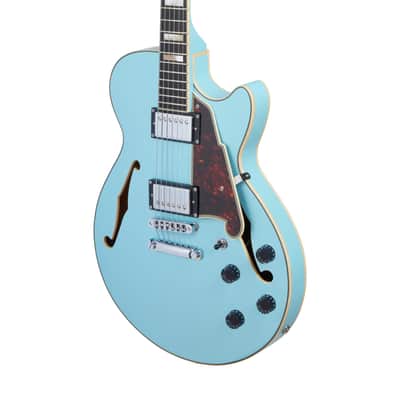 D'Angelico DAPSSSKBCS PREMIER SS Single Cutaway Semi-Hollow Body Maple Neck 6-String Electric Guitar w/Gig Bag image 4