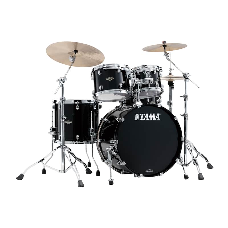 Tama Starclassic Walnut/Birch 4-Piece Shell Pack w/22" Kick - Piano Black image 1