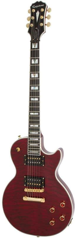 Epiphone Prophecy Les Paul Custom Plus GX (Gibson 498T/490R) Electric Guitar - Black Cherry image 1