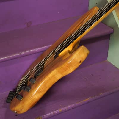 1994 Chip Wilson w/Kubicki Headless Fretless Neck Electric Bass Guitar (VIDEO! Fresh Setup) image 23