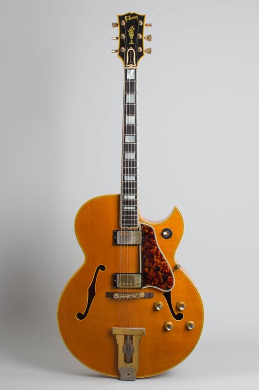 Gibson  L-5CESN Arch Top Hollow Body Electric Guitar (1968), ser. #523175, original black hard shell case. image 1