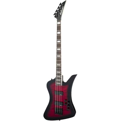 Jackson JS Series Kelly Bird Bass JS3Q AM Transparent Red Burst - 4-String Electric Bass image 4