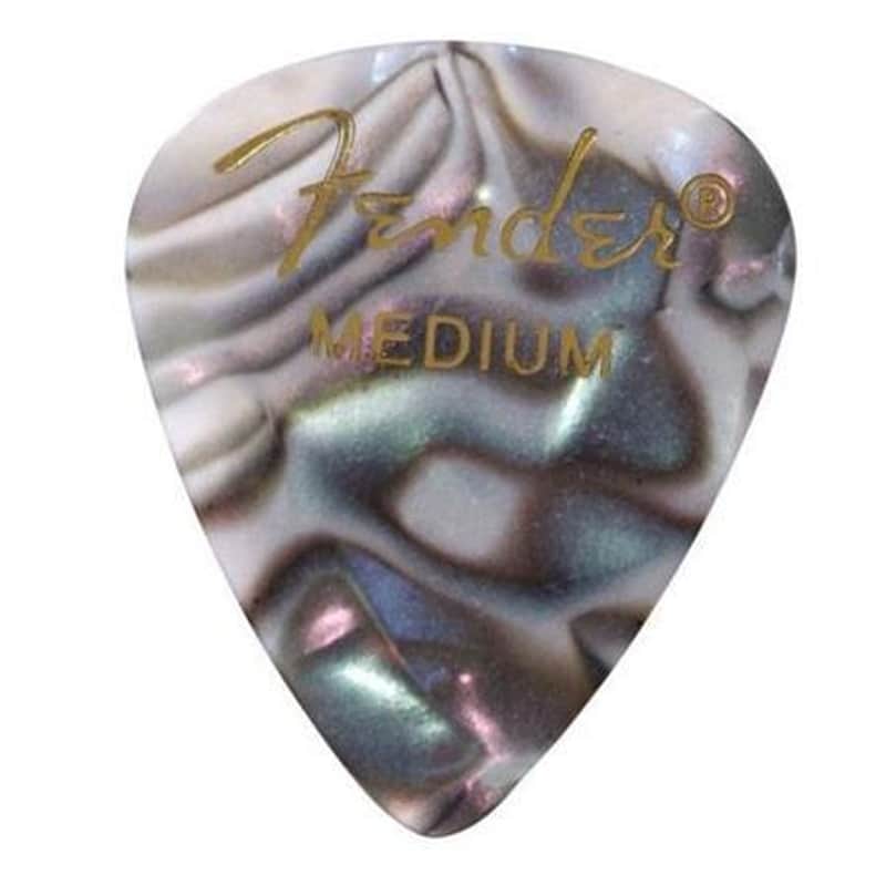 Fender 351 Shape Premium Picks for Guitars Medium 12 Count Abalone image 1