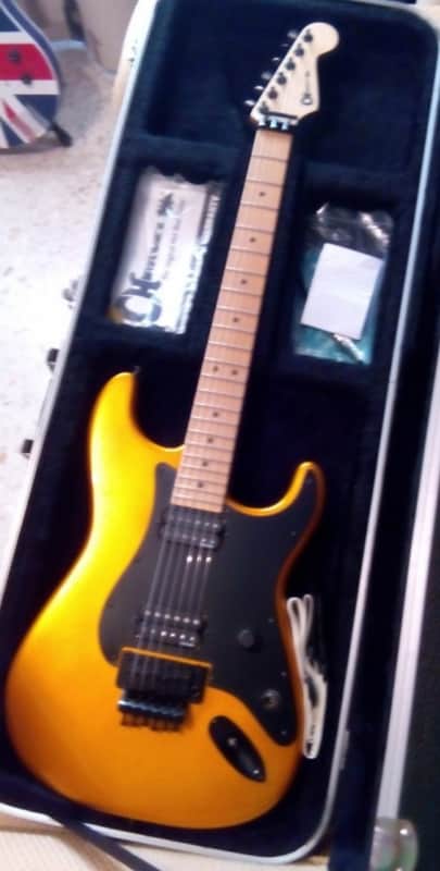 Charvel Usa SO-Cal Style 1 HH FR Pagan Gold w/ original Deluxe Gig Bag image 1