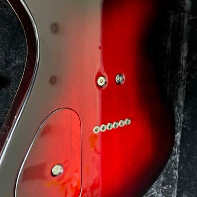Brubaker K-4 NC (Nashville Custom) semi-hollow 2002 RED/BLACK Tiger Maple Semi Hollow w/ Hard Case image 12