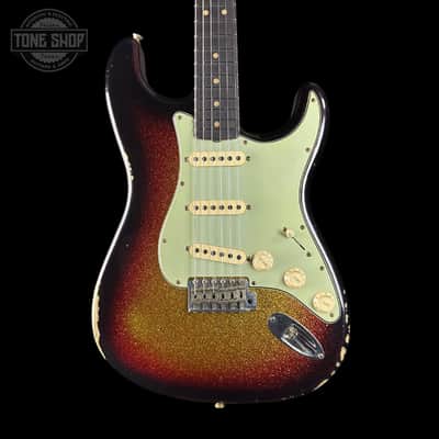 Fender Custom Shop 1963 Stratocaster Relic 3 Tone Sunburst Sparkle w/case TSLTD2OF10 image 1