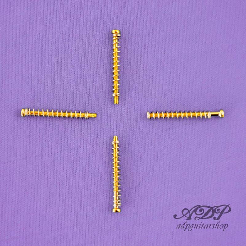 4 Gold Humbucker Screws + 4 Springs image 1