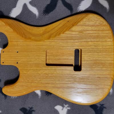 Warmoth Stratocaster Guitar Body 2021 Vintage Amber Northern Ash HSH image 7