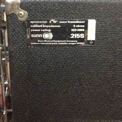 Sunn 215S 2x15 Bass or Guitar Cabinet 1973 Black & Silver image 5