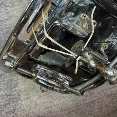 Slingerland 1950s 14x5 Solid Shell Black Diamond Pearl Late 1950s - BDP image 2