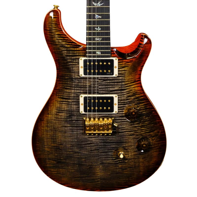 PRS Wood Library Custom 24 10-Top Flame - Burnt Maple Leaf image 1