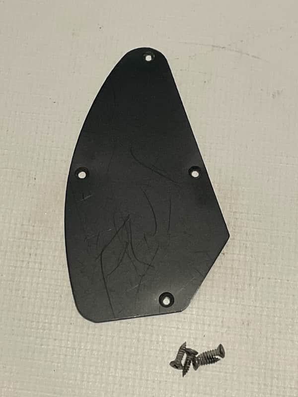 2000's Indonesian Ibanez RG Series Guitar Black Factory Control Electronics Cavity Backplate image 1