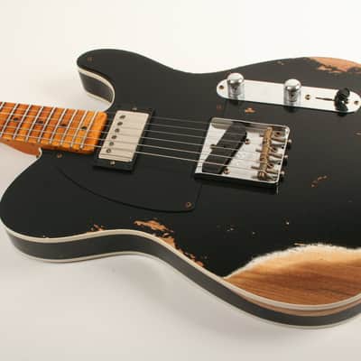 Fender Custom Shop Limited Edition '53 HS Telecaster Heavy Relic 1-Piece 2A Flame Quartersawn Maple Aged Black *On Hold image 11