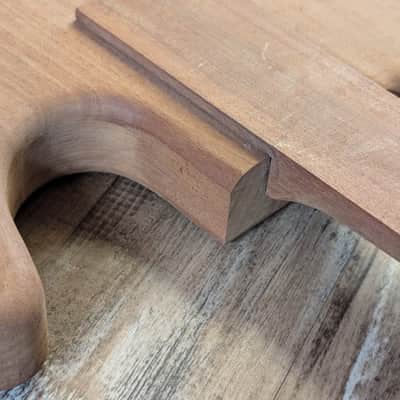 Unbranded Solid Mahogany Bass Guitar Body Neck Blank Project Unfinished image 9