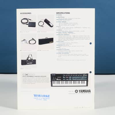 Yamaha DX27 synthesizer brochure image 2