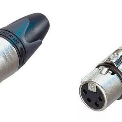 (2) Two Genuine NEUTRIK NC4FXX 4-Pin XLR Female Cable Mount Connector - Nickel image 1