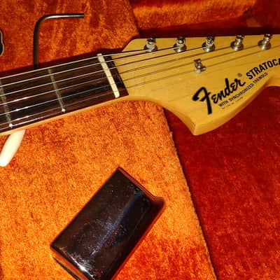 1969 Fender Stratocaster Sunburst w/Rosewood Board- All Original! Hendrix-era Strat & Case- Video Demo image 8