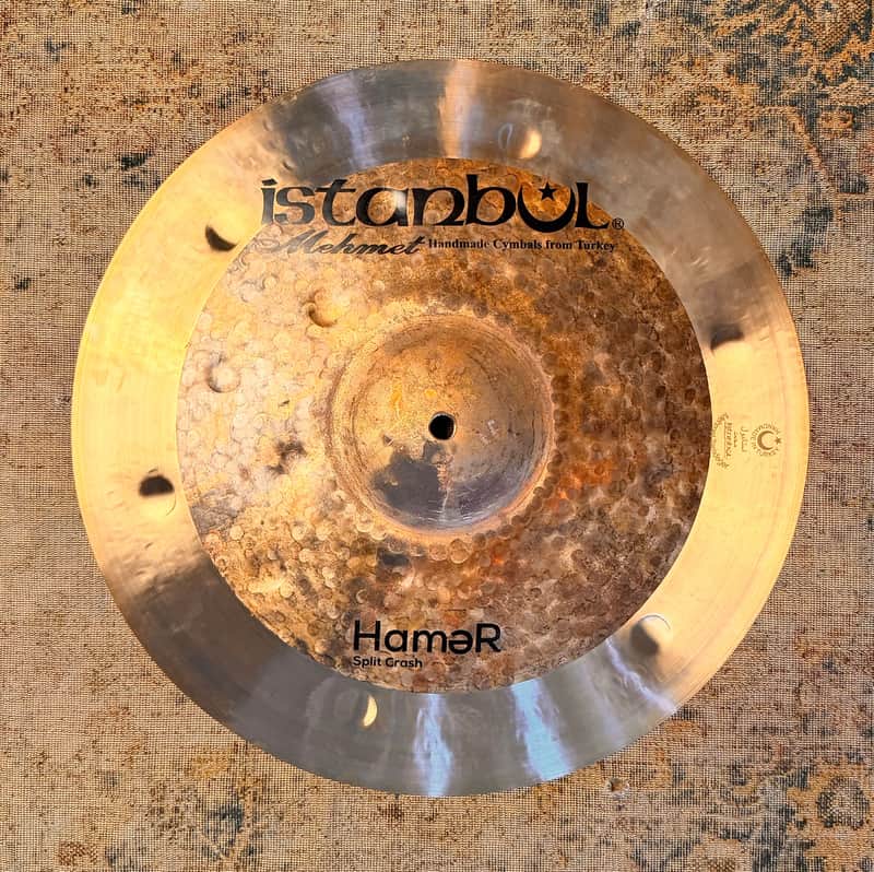 DARK 1/2 LATHE ISTANBUL Mehmet Hamer 16” SPLIT CRASH 914 g PERFECT Turk Traditional image 1