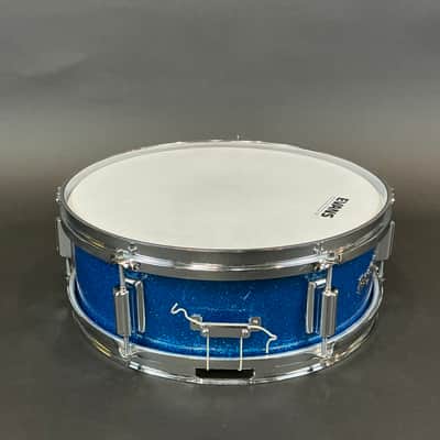 Rogers Luxor Blue Sparkle 6 Lug Snare Drum 5x14 image 6