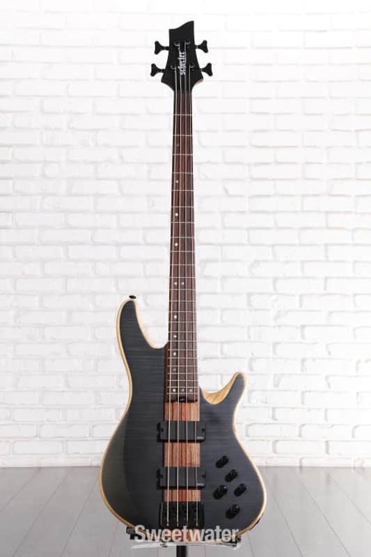 Schecter Charles Berthoud CB-4 Bass Guitar - See-thru Black Satin (CB4STBSd1) image 1