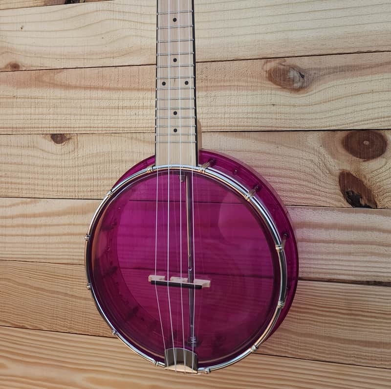 Gold Tone Little Gem Acrylic Concert Banjolele 2018 - Amethyst image 1