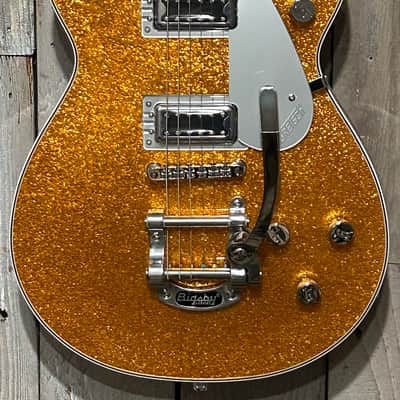 Gretsch G5230T Electromatic Jet FT with Bigsby, Gold Sparkle, Comes Pro Set Up, Help Support Brick & Mortar Music Shops ! image 4
