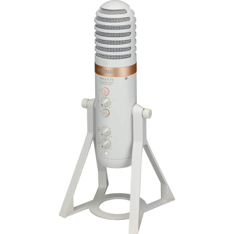 Yamaha AG01 Live Streaming USB Microphone (White) image 1