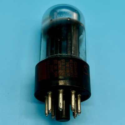 1950s Sylvania 6SN7GTB Vintage Chrome Top Black Plate Silvertone Preamp TubeT301 image 3