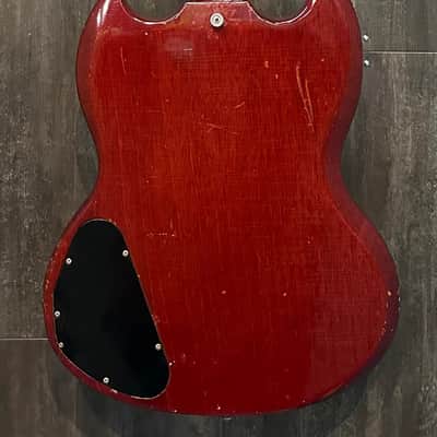 Vintage 1966-69 Gibson EB-3 Bass in Cherry Finish Reset Neck w/ Period-Adjacent Aftermarket Case in Good Condition! image 6