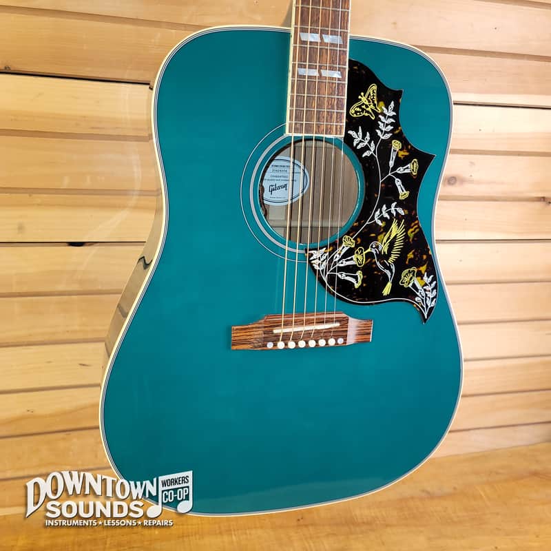 Gibson Hummingbird Standard Acoustic/Electric Guitar with Gibson Hard Case - Translucent Teal
