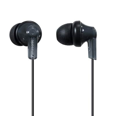 Panasonic - RP-HJE120K - ErgoFit Wired In-Ear Stereo Earbud Headphones - Black image 1